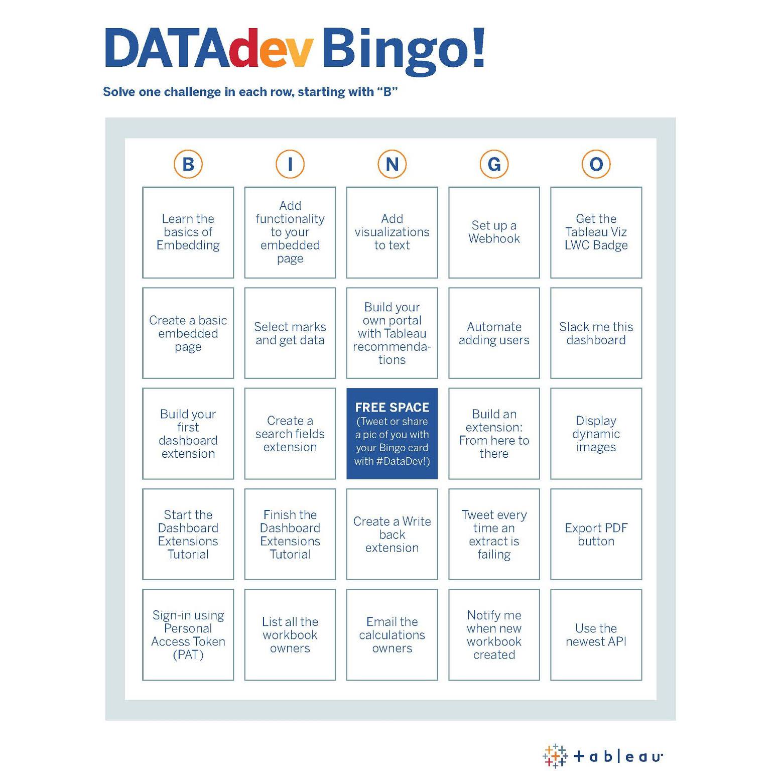 DataDev Bingo 2021