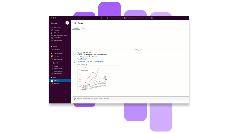 Tableau product screenshot with viz art background