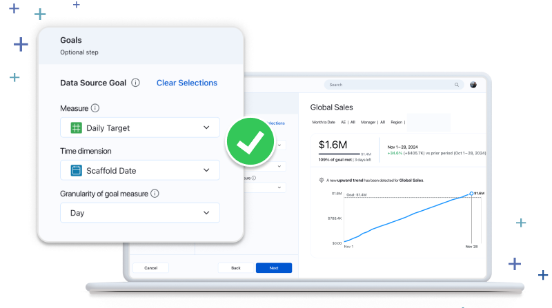 Navigate to Datasource Goals